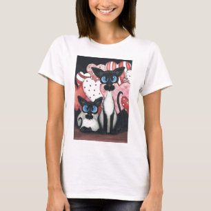 T-shirt Chat siamois de Valentine - x deux d'amour