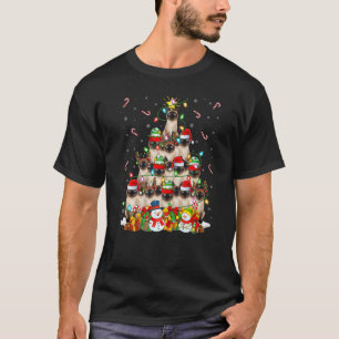 T-shirt Chat siamois Noël Éclairage Arbre Père Noël Chat s
