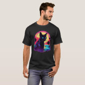 T-shirt Chat siamois Sunset Rétro (Devant entier)