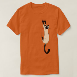 T-shirt Chat siamois suspendue Chat drôle