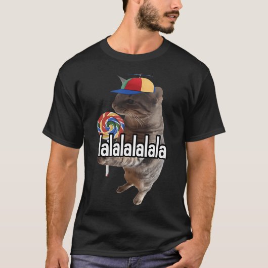 T-shirt Chat Silly Avec Mème Lollipop (Devant)