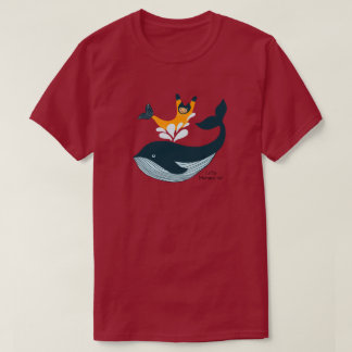 T-shirt Chat sirène et baleine éclaboussent 