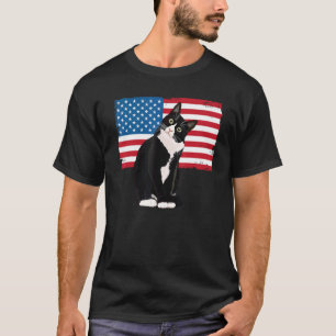 T-Shirt Chat Smoking 4 Juillet T-Shirt Patriotique