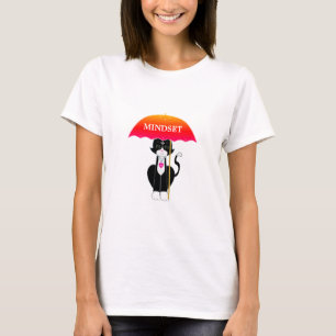 T-shirt Chat Smoking avec Parapluie