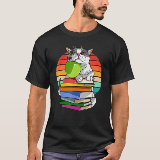 T-shirt Chat smoking Back To School Bookworm (Devant)