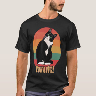 T-shirt Chat Smoking Retro Cercle Bruh Citation Mères Père