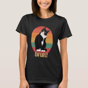 T-shirt Chat Smoking Retro Cercle Bruh Citation Mères Père