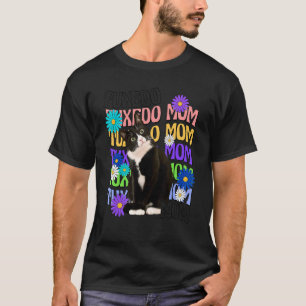 T-shirt Chat smoking rétro groovy Tuxedo