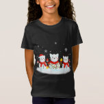 T-Shirt Chat Snowman Santa Hat Reindeer Amoureux des chats<br><div class="desc">Cat Snowman Santa Hat</div>