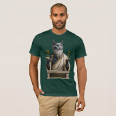 T-shirt Chat Socrate Bleu Russe (Devant entier)