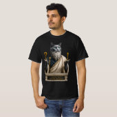 T-shirt Chat Socrate Bleu Russe (Devant entier)