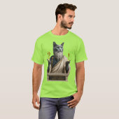 T-shirt Chat Socrate Bleu Russe (Devant entier)