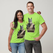 T-shirt Chat Socrate Bleu Russe (Unisexe)