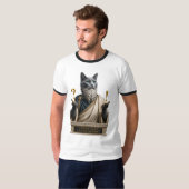T-shirt Chat Socrate Bleu Russe (Devant entier)