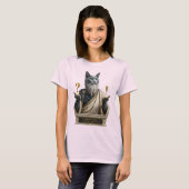 T-shirt Chat Socrate Bleu Russe (Devant entier)