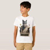 T-shirt Chat Socrate Bleu Russe (Devant entier)