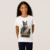 T-Shirt Chat Socrate Bleu Russe (Devant entier)