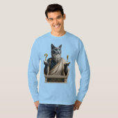 T-shirt Chat Socrate Bleu Russe (Devant entier)