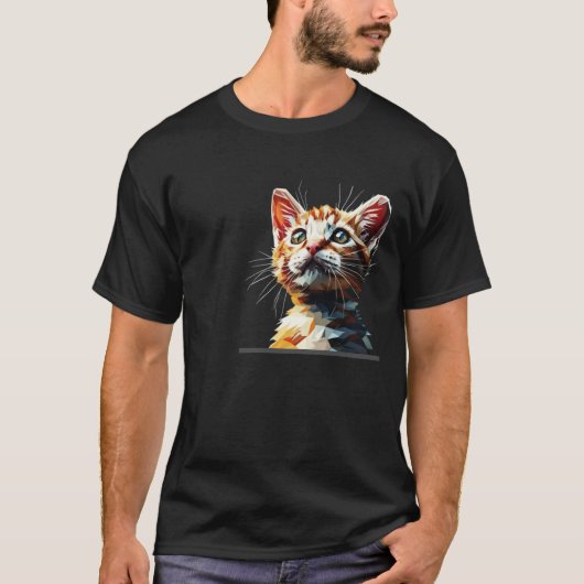 T-shirt chat solitaire, maman chatte, Amoureux des chats, (Devant)