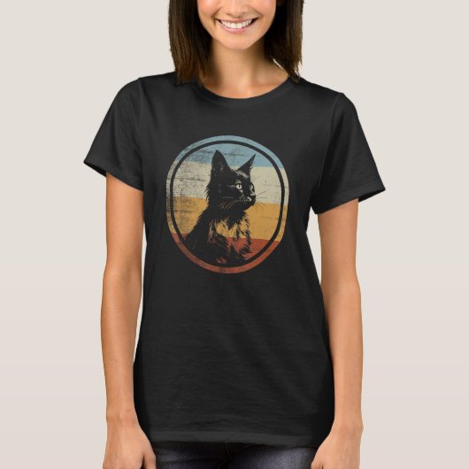 T-shirt Chat Somali de style rétro (Devant)