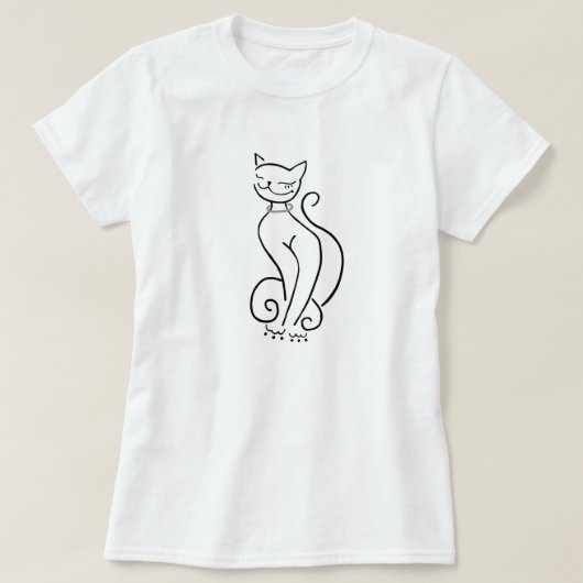 T-Shirt Chat Sophistiqué (Design devant)