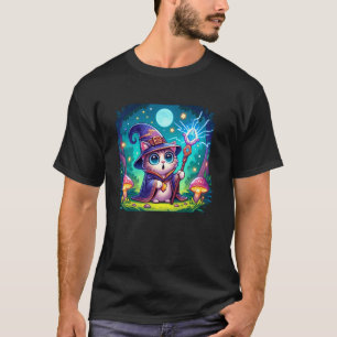 T-shirt Chat sorcier amateur de chaton de style BD drôle