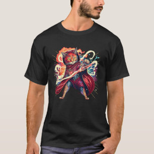 T-shirt Chat sorcier Chat magicien Kitty Kitten Baguette M