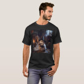 T-shirt Chat sorcier drôle et bizarre - Meme chat Hallowee (Devant entier)