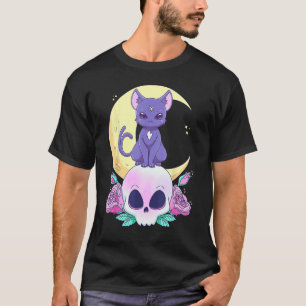 T-shirt Chat sorcière Goth pastel mignon et effrayant Wicc