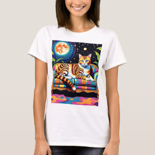T-shirt Chat sous les étoiles 2