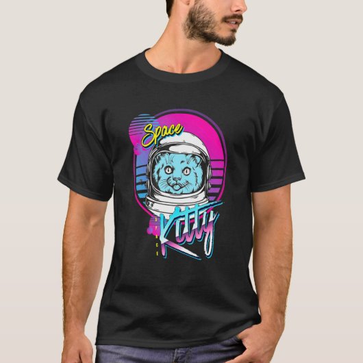 T-shirt Chat Space Kitty Chat Astronaut Kitty Cute Kitte (Devant)