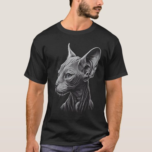 T-shirt Chat Sphynx (Devant)