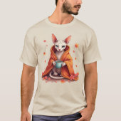 T-shirt Chat Sphynx confortable enveloppé dans une couvert (Devant)