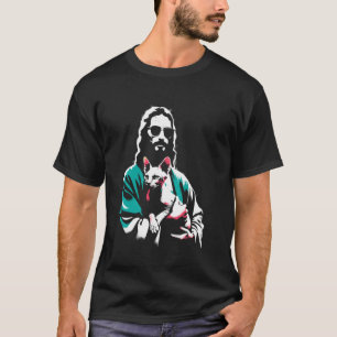 T-shirt Chat Sphynx Jésus - Sphyn drôle chrétien religieux