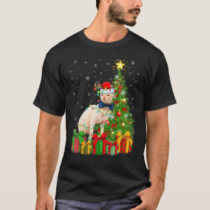T-shirt Chat Sphynx Noël Lumières Santa Chat Sphynx Noël