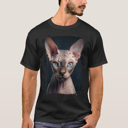 T-shirt Chat sphynx nu (Devant)