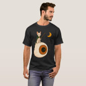 T-shirt Chat Sphynx Pêcheant un Œil (Devant entier)