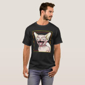 T-shirt Chat Sphynx qui rit (Devant entier)