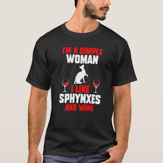T-shirt Chat Sphynx Vin (Devant)