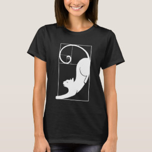 T-shirt Chat Spirale de Fibonacci Géométrie sacrée Ratio M