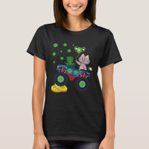 T-shirt Chat St Patrick jour de la Saint-Patrick Monster T