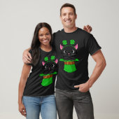 T-shirt Chat St Patrick Journee Leprechaun Trèfle Chatons (Unisexe)