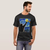 T-shirt Chat Starry Nuit Van Gogh Cadeaux de chat Chat Lov (Devant entier)