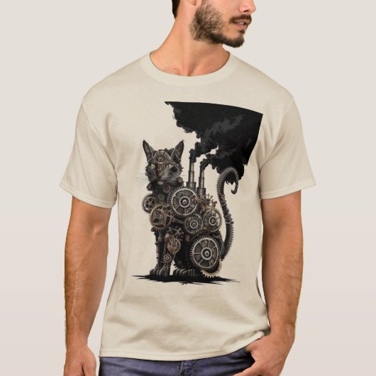 T-shirt Chat Steampunk (Devant)