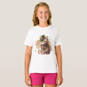 T-shirt Chat Steampunk Adorable et mignonne (Devant entier)