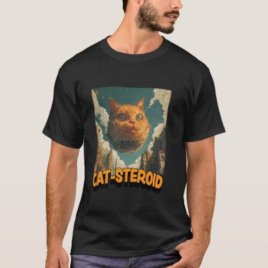 T-shirt Chat Stéroïde - Chats comme un Astéroïde - Illustr (Devant)