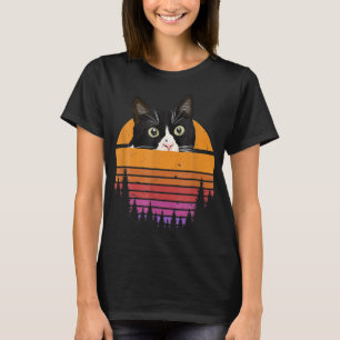 T-shirt Chat Style Rétro Kitten Style Rétro Style Chat Noi