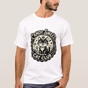 T-shirt Chat Sucré Mignon Graphique de Chat Drôle - Candy
