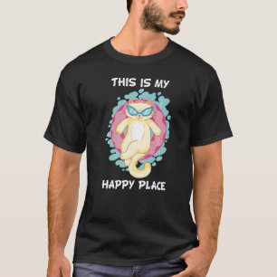 T-shirt Chat Summer Vacances Baignade Relaxante Hoop de na