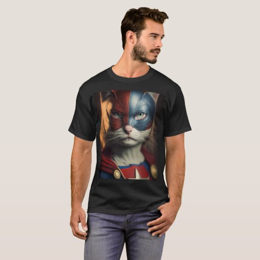 T-shirt Chat Superhero (Devant entier)